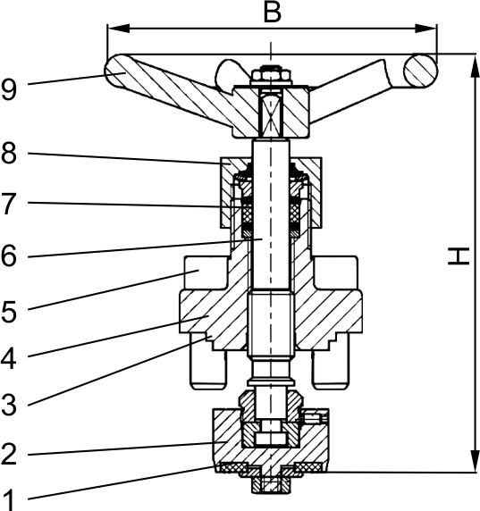 Typ 28302 - Eck-Ventiloberteil